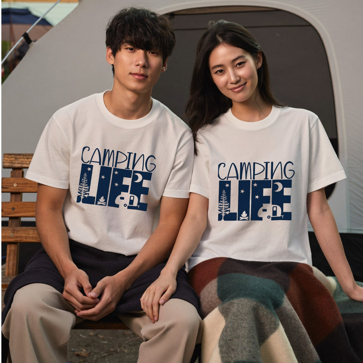 Camping Life Retro Camper Trailer T-Shirt