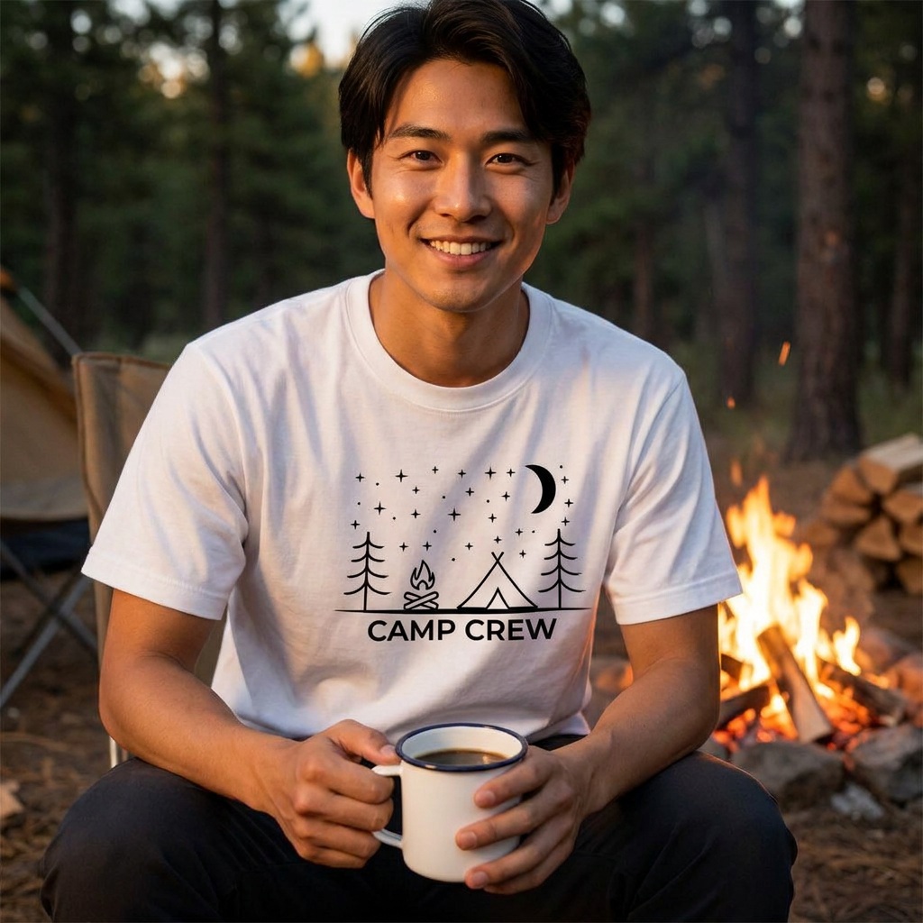 Camp Crew Starry Night Campfire T-Shirt