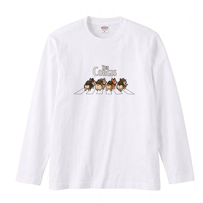THE CORGIS コーギー横断歩道 長袖Tシャツ
