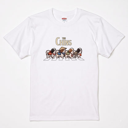 THE CHINS 横断歩道 キャンプ ゆるかわ Tシャツ 【犬好き・愛犬家・アウトドア・ギフトに最適】