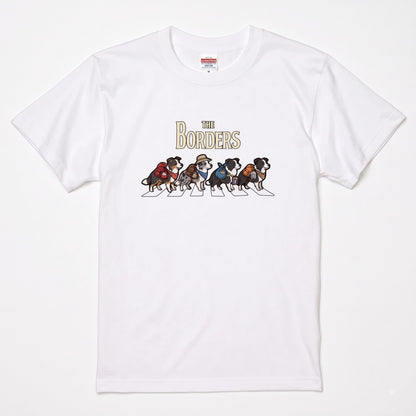 THE BORDERS 横断歩道 キャンプ ゆるかわ Tシャツ 【犬好き・愛犬家・アウトドア・ギフトに最適】