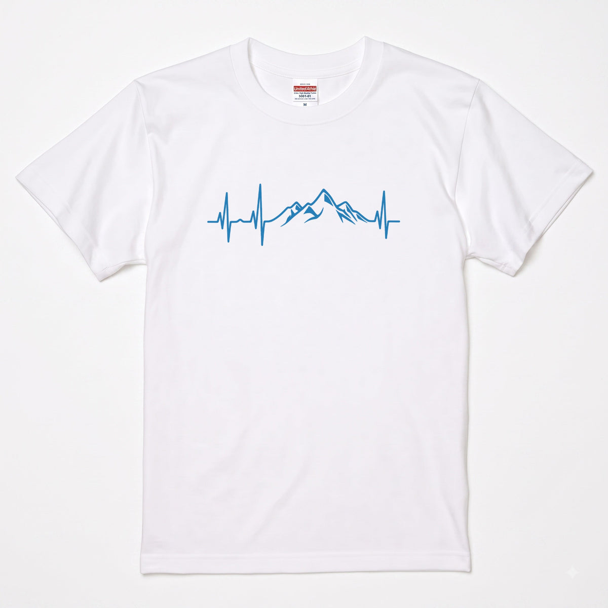 ミニマリスト 山の脈拍（パルス）Tシャツ - アウトドア ハイキング 登山家 バックパッカー 半袖