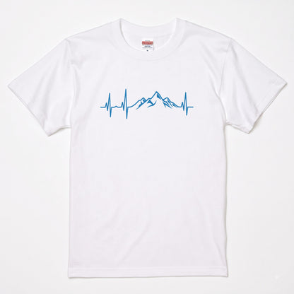 ミニマリスト 山の脈拍（パルス）Tシャツ - アウトドア ハイキング 登山家 バックパッカー 半袖