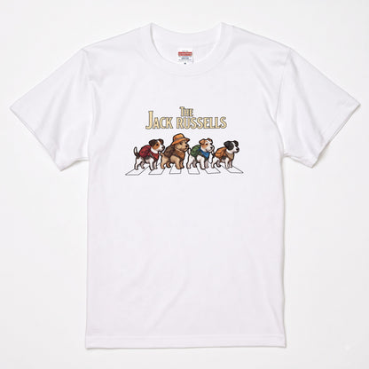 THE JACK RUSSELLS 横断歩道 キャンプ ゆるかわ Tシャツ 【犬好き・愛犬家・アウトドア・ギフトに最適】