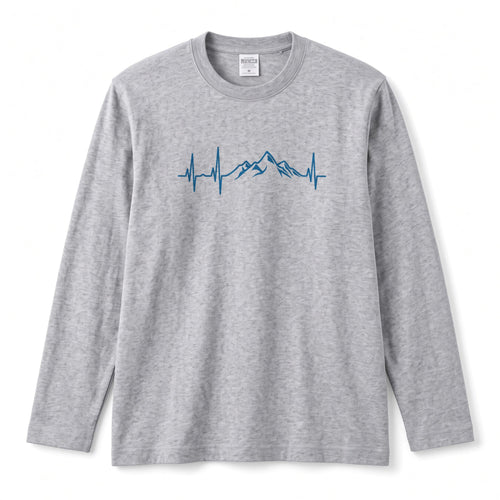 Mountain Beat Heartbeat Line Long Sleeve T-Shirt