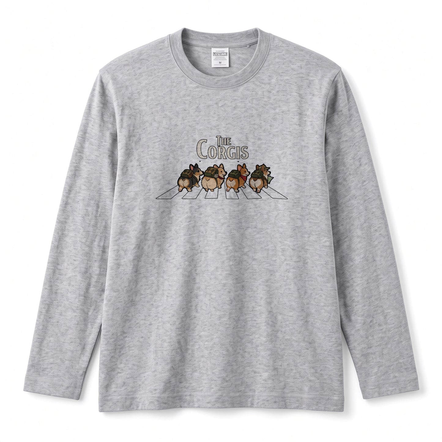 THE CORGIS コーギー横断歩道 長袖Tシャツ