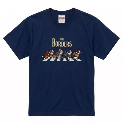THE BORDERS 横断歩道 キャンプ ゆるかわ Tシャツ 【犬好き・愛犬家・アウトドア・ギフトに最適】