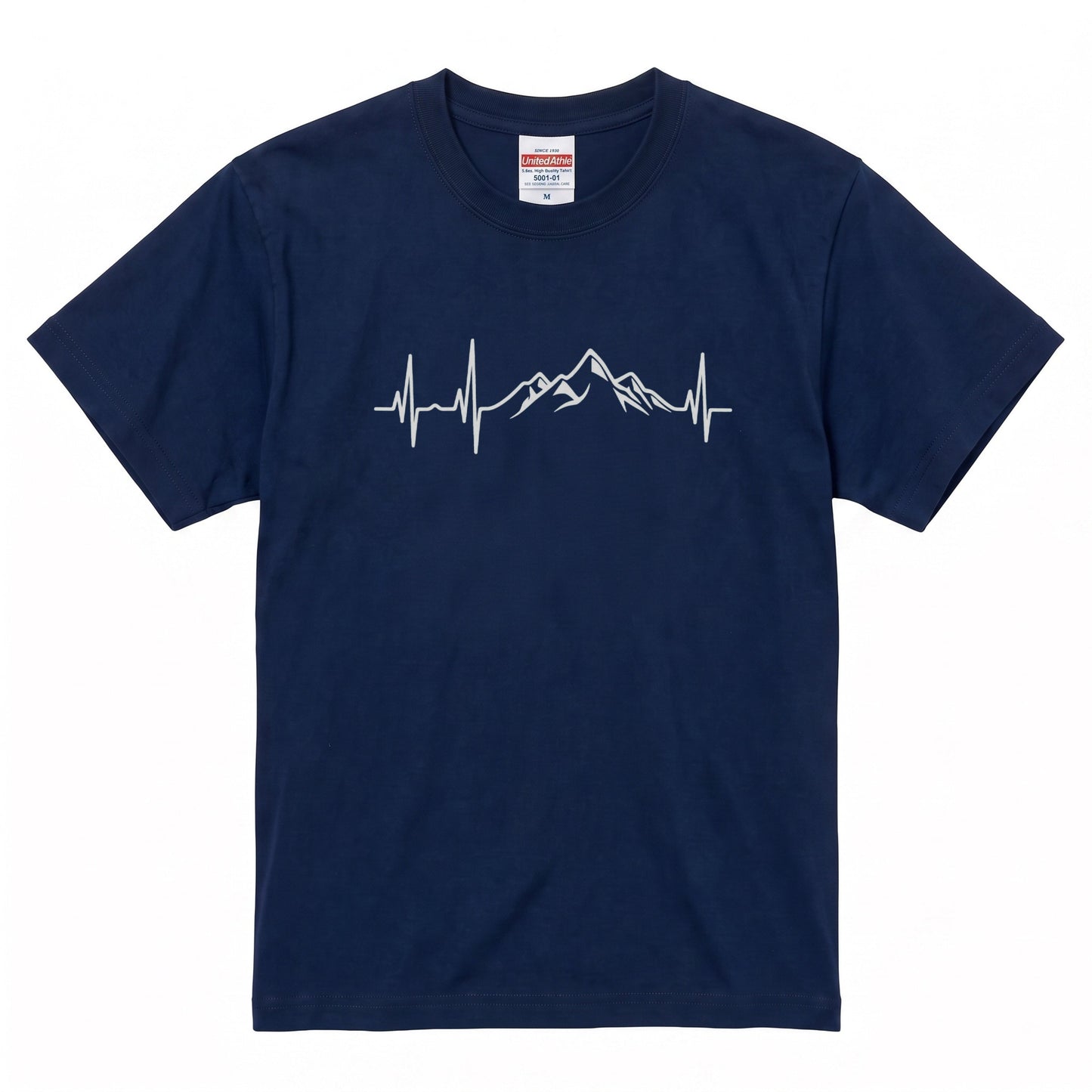 ミニマリスト 山の脈拍（パルス）Tシャツ - アウトドア ハイキング 登山家 バックパッカー 半袖