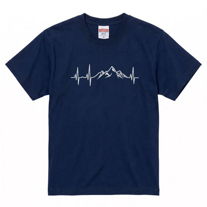 ミニマリスト 山の脈拍（パルス）Tシャツ - アウトドア ハイキング 登山家 バックパッカー 半袖