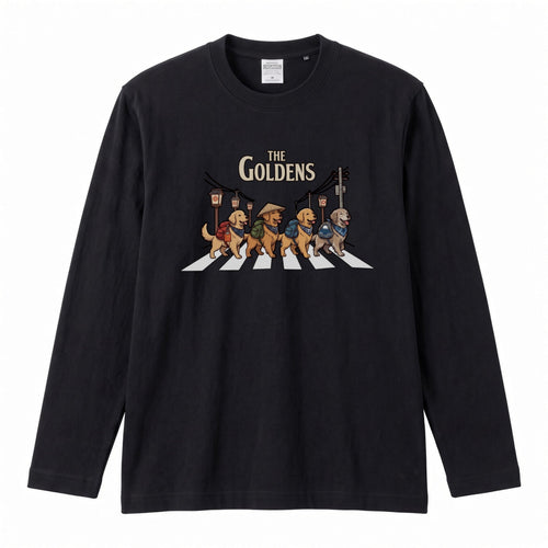 Golden Retrievers Walking Dogs Long Sleeve T-Shirt