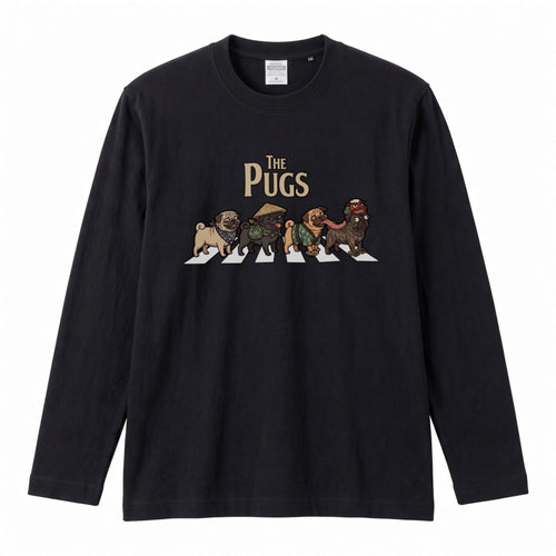 Pugs Walking Dogs Long Sleeve T-Shirt