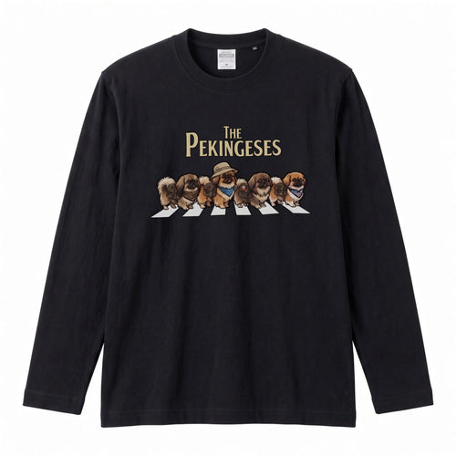 Pekingese Camping Long Sleeve T-Shirt