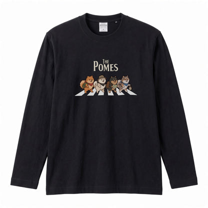 THE POMES ポメラニアン横断歩道 長袖Tシャツ