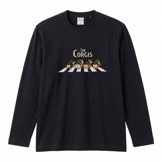 THE CORGIS コーギー横断歩道 長袖Tシャツ