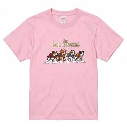 THE JACK RUSSELLS 横断歩道 キャンプ ゆるかわ Tシャツ 【犬好き・愛犬家・アウトドア・ギフトに最適】