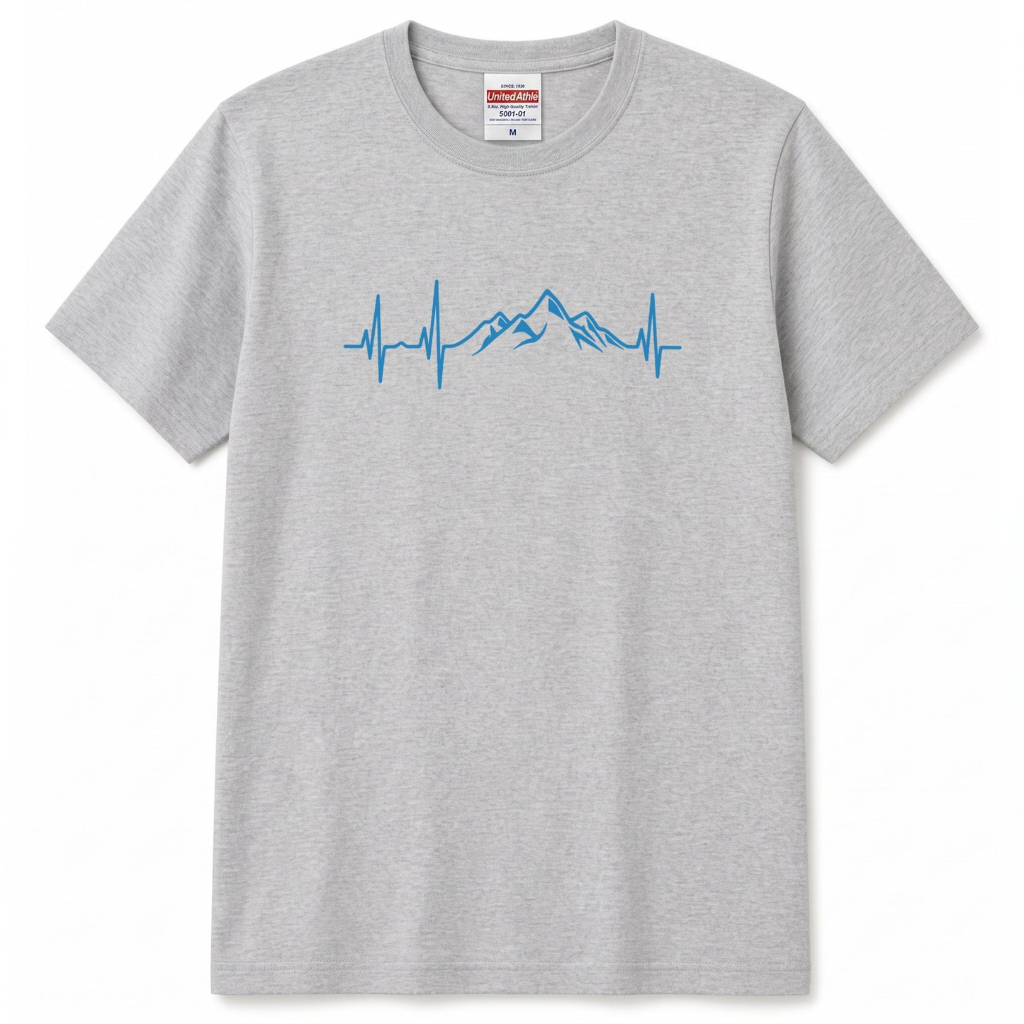 ミニマリスト 山の脈拍（パルス）Tシャツ - アウトドア ハイキング 登山家 バックパッカー 半袖