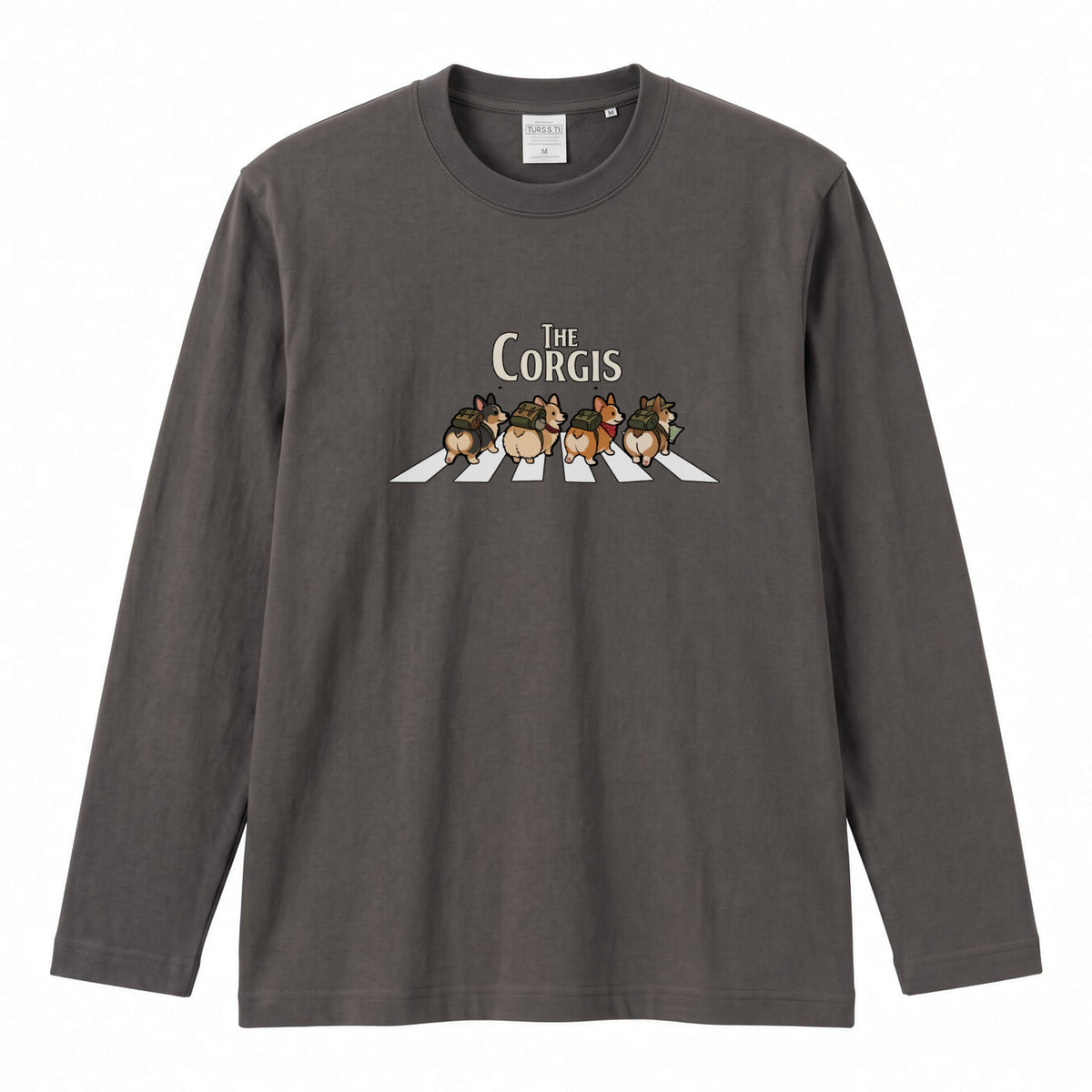 THE CORGIS コーギー横断歩道 長袖Tシャツ