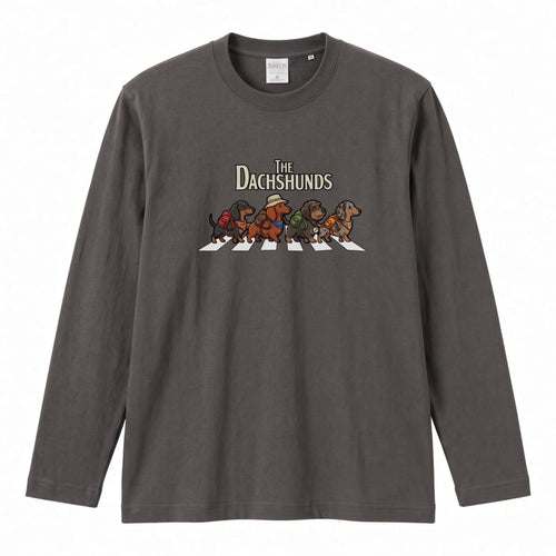 Dachshunds Crossing The Road Funny Long Sleeve T-Shirt
