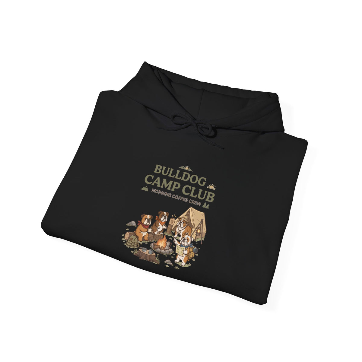 Bulldog Camp Club Campfire Coffee Hoodie