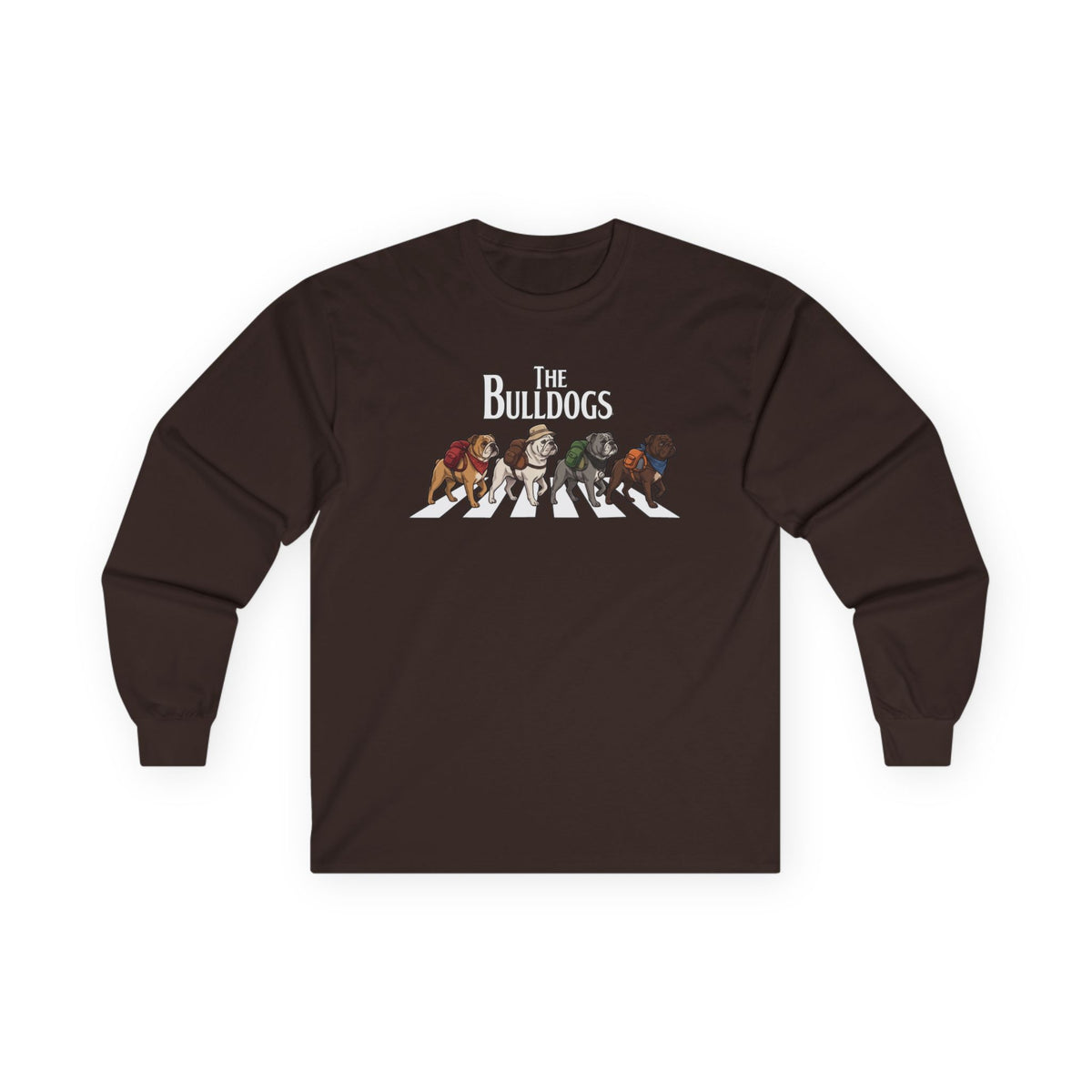 Bulldog Camp Club Campfire Coffee Back Print Long Sleeve T-Shirt