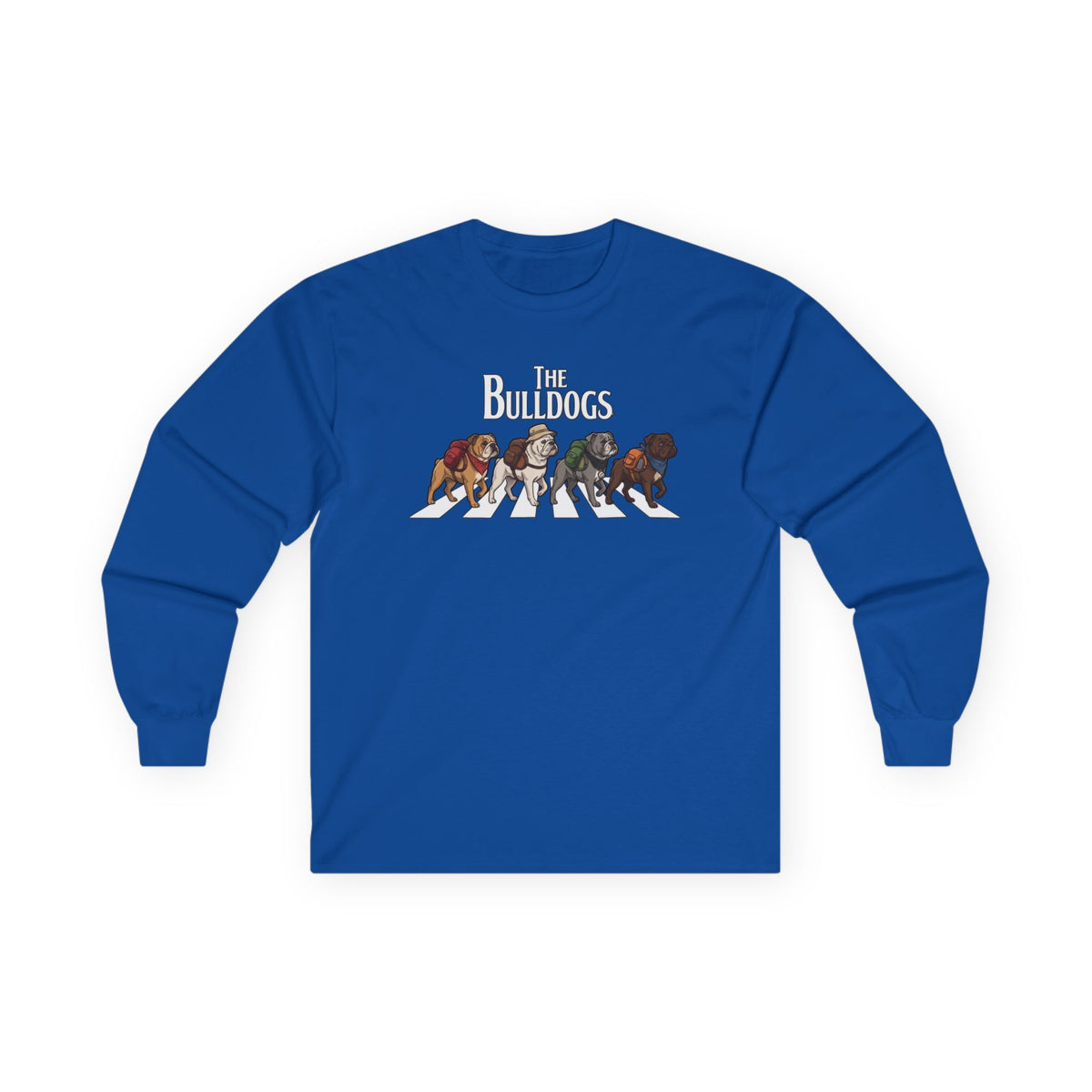 Bulldog Camp Club Campfire Coffee Back Print Long Sleeve T-Shirt