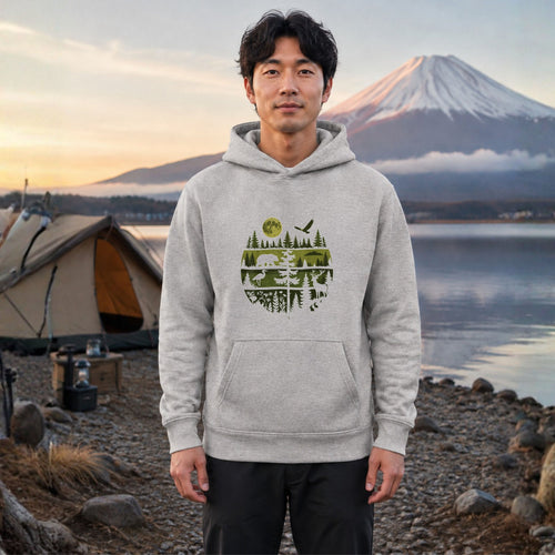 Forest Moon Wildlife Nature Art Hoodie