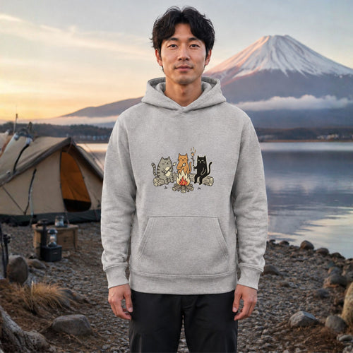 Cats Campfire Marshmallow Hoodie