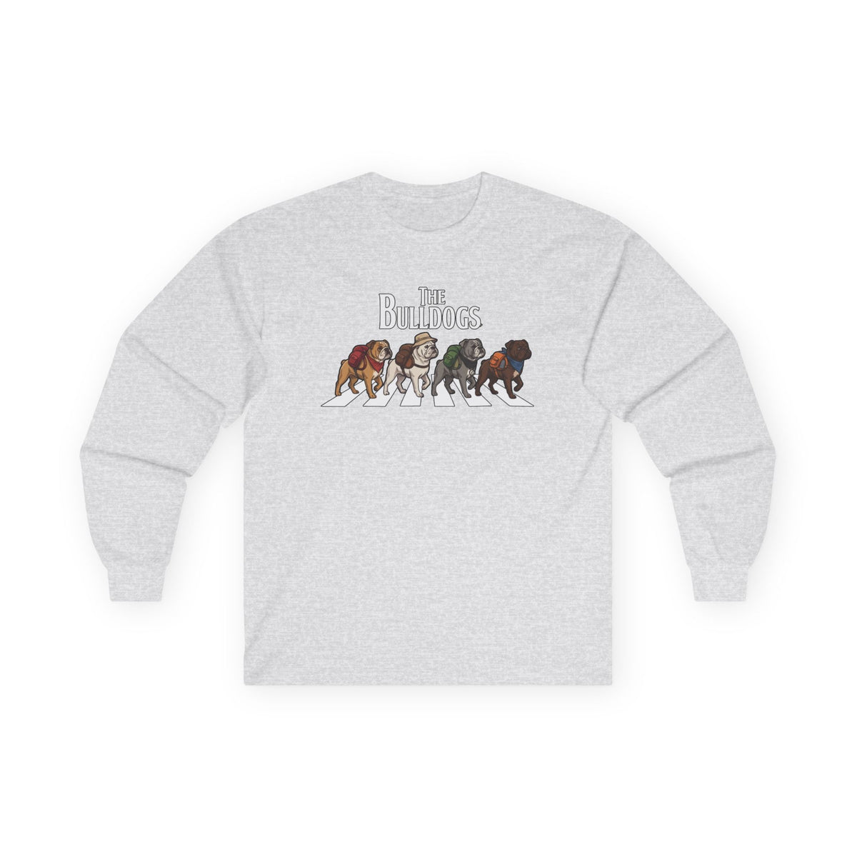 Bulldog Camp Club Campfire Coffee Back Print Long Sleeve T-Shirt