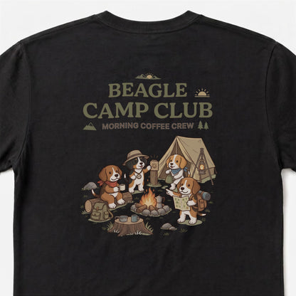 Beagle Camp Club Morning Coffee Crew Back Print T-Shirt - CampModeGear - Product image 5