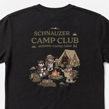 Schnauzer Camp Club Morning Coffee Crew Back Print T-Shirt - CampModeGear - Product image 3