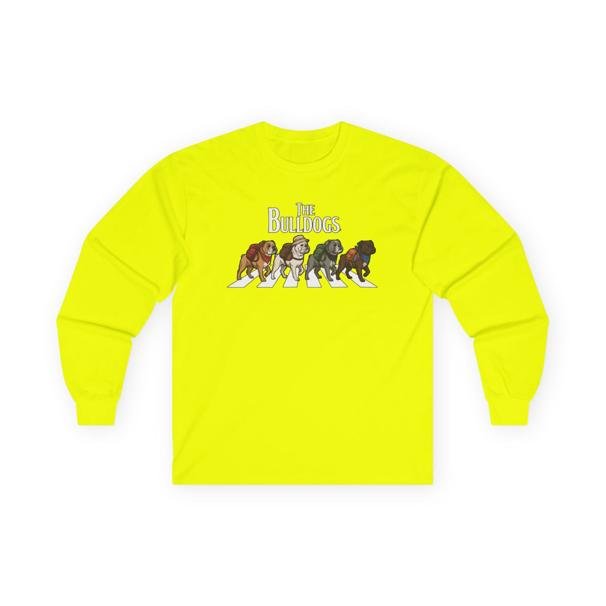 Bulldog Camp Club Campfire Coffee Back Print Long Sleeve T-Shirt