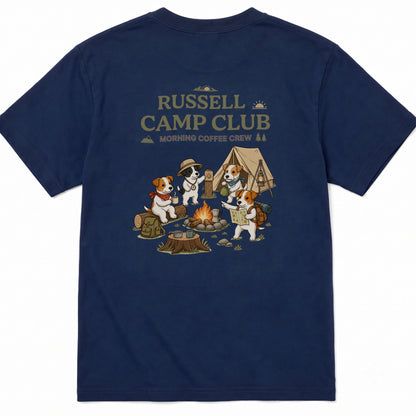 Jack Russell Terrier Camp Club Morning Coffee Crew Back Print T-Shirt - CampModeGear - Product image 6