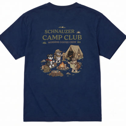 Schnauzer Camp Club Morning Coffee Crew Back Print T-Shirt - CampModeGear - Product image 6