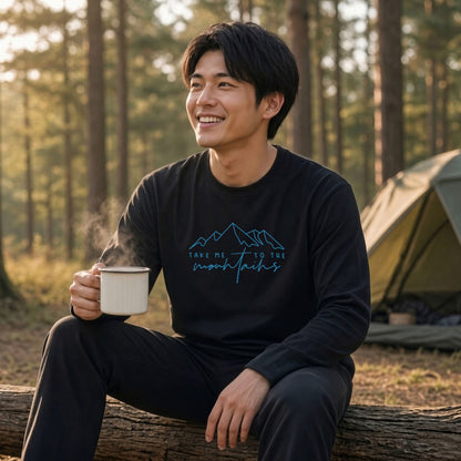 TAKE ME TO THE MOUNTAINS | 山 ロンT 長袖Tシャツ アウトドア 登山 トレッキング キャンプ【山好き・山ガール・ハイキング・シンプル・カジュアル・誕生日ギフトに最適】