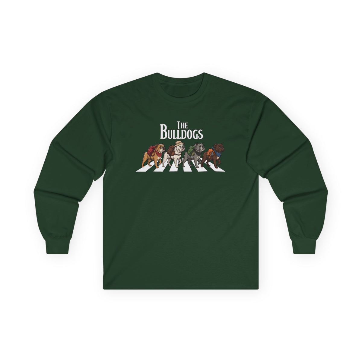 Bulldog Camp Club Campfire Coffee Back Print Long Sleeve T-Shirt