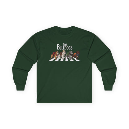 Bulldog Camp Club Campfire Coffee Back Print Long Sleeve T-Shirt
