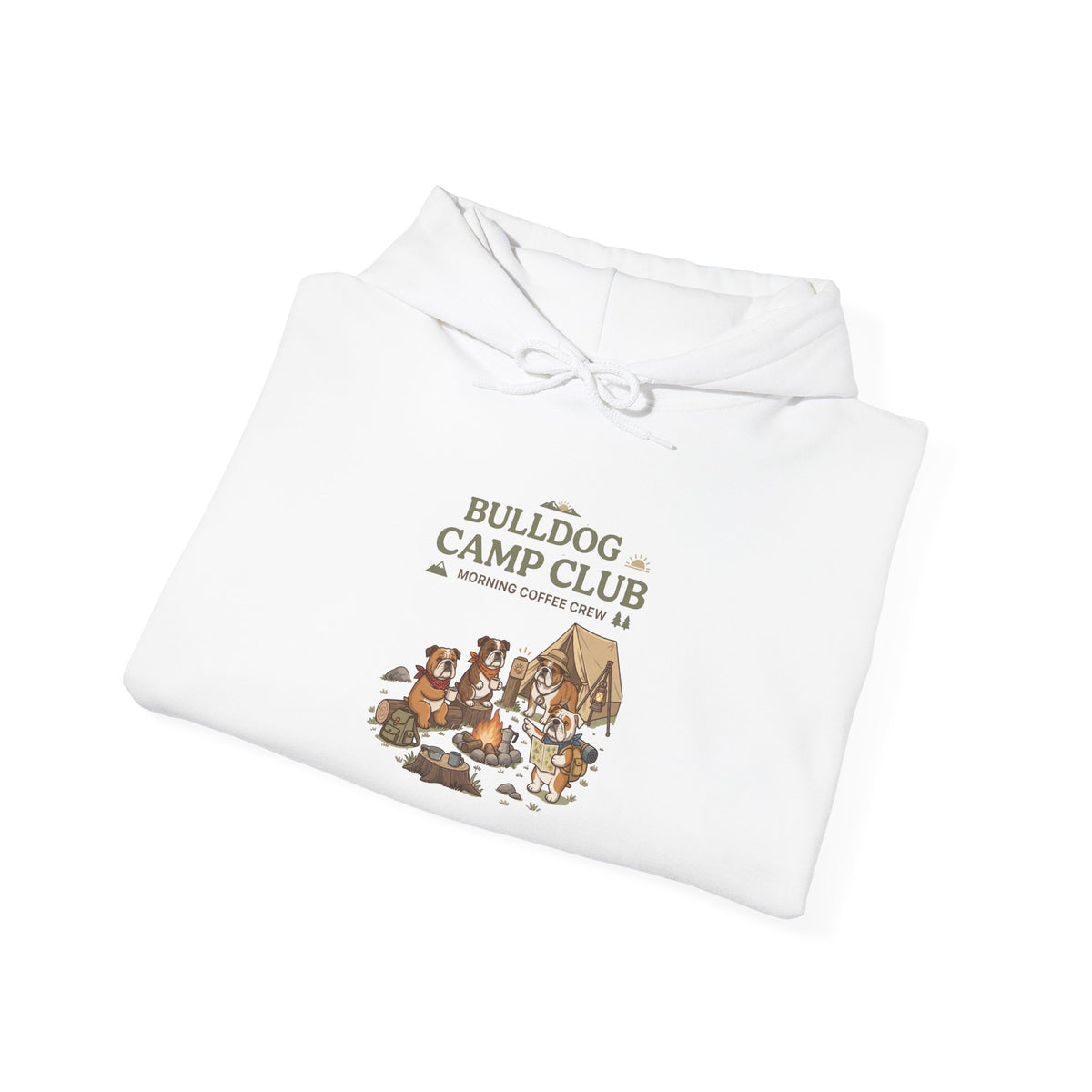 Bulldog Camp Club Campfire Coffee Hoodie