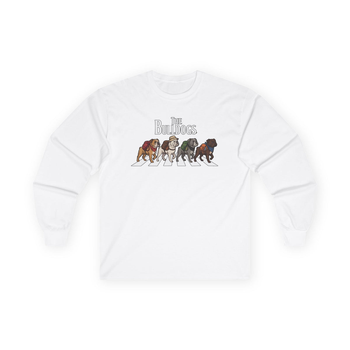 Bulldog Camp Club Campfire Coffee Back Print Long Sleeve T-Shirt