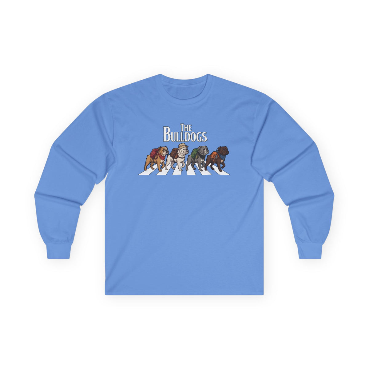 Bulldog Camp Club Campfire Coffee Back Print Long Sleeve T-Shirt