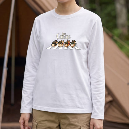 THE CORGIS コーギー横断歩道 長袖Tシャツ