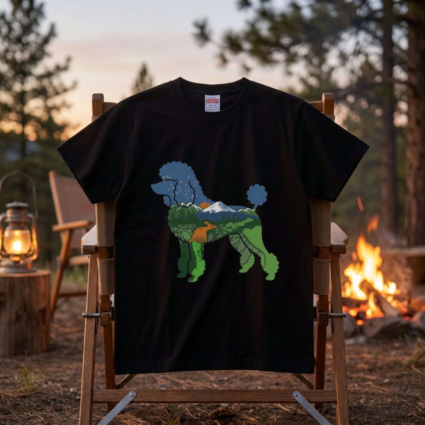 【Poodle Dog】自然風景ダブルエスポージャーTシャツ | CAMPMODE