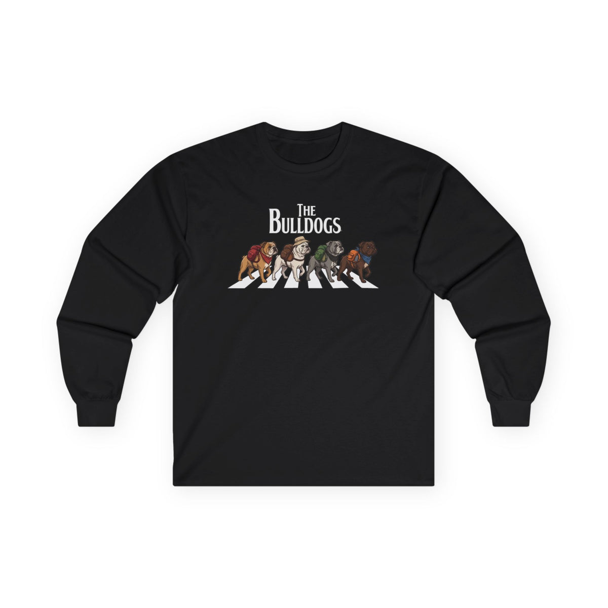 Bulldog Camp Club Campfire Coffee Back Print Long Sleeve T-Shirt