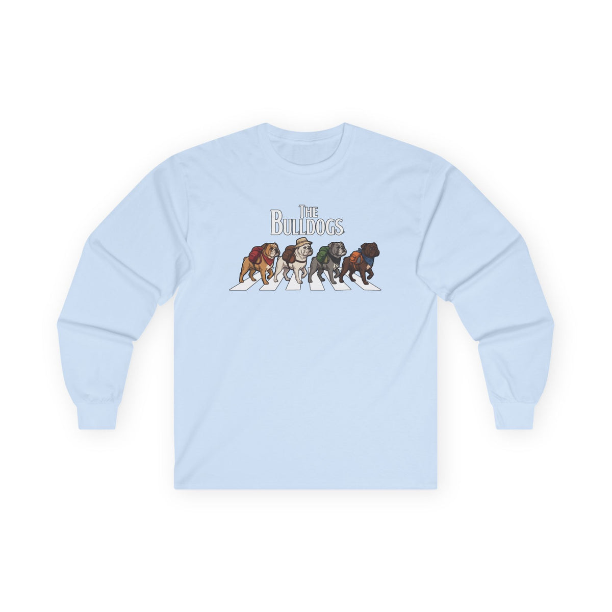 Bulldog Camp Club Campfire Coffee Back Print Long Sleeve T-Shirt