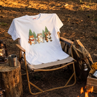 【柴犬・ハイキング＆キャンプ】おしゃれなTシャツ | CAMPMODE