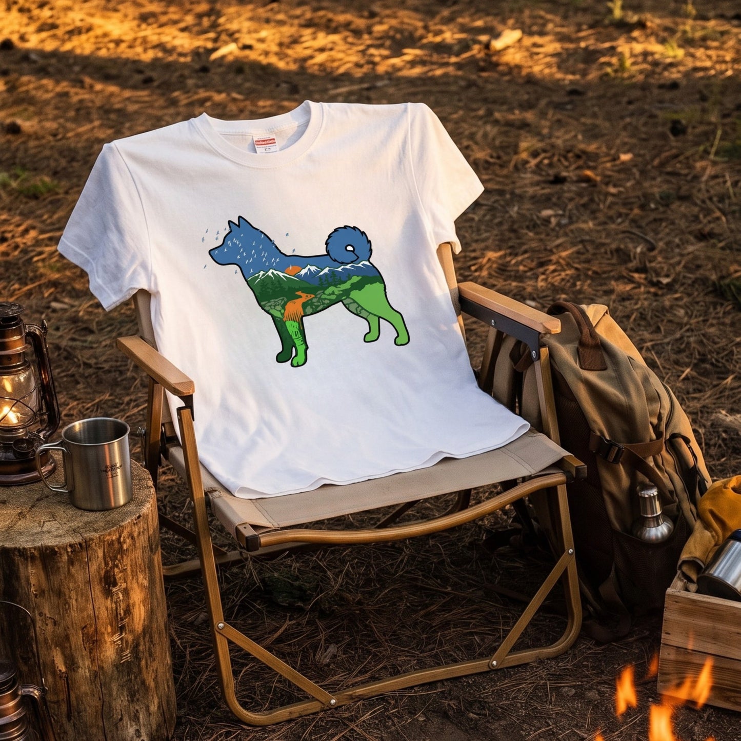 犬好き・キャンプ愛好者必見！柴犬デザインTシャツ | CAMPMODE