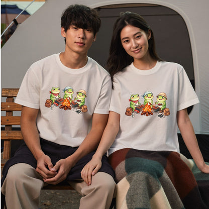 【カエル・キャンプ＆BBQ】おしゃれなTシャツ | CAMPMODE