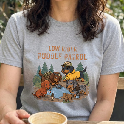 LOW RIDER PUDDLE PATROL ダックスフンドTシャツ