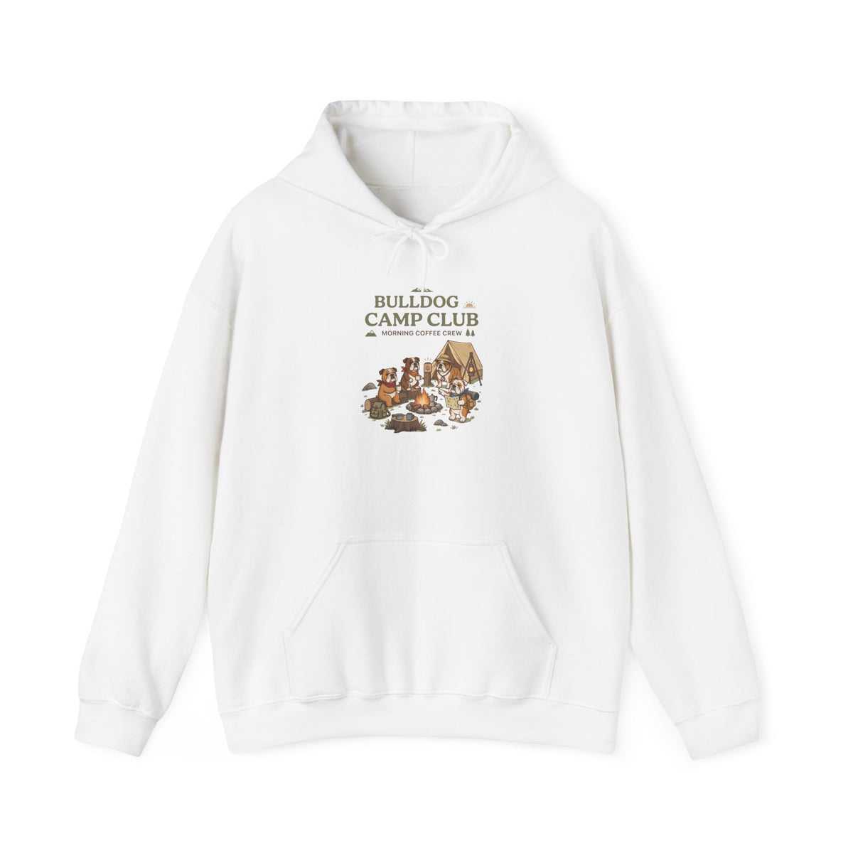 Bulldog Camp Club Campfire Coffee Hoodie