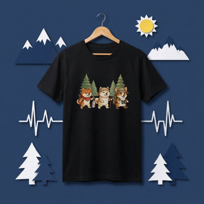 【柴犬・ハイキング＆キャンプ】おしゃれなTシャツ | CAMPMODE