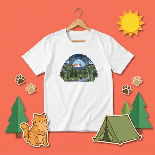 Tent View Mount Fuji Sunrise Nature T-Shirt